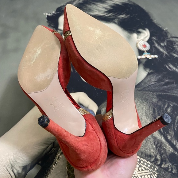 Vero  Cuoio Glitter Heels. Size - 205 . EUR - 36. - Picture 8 of 14